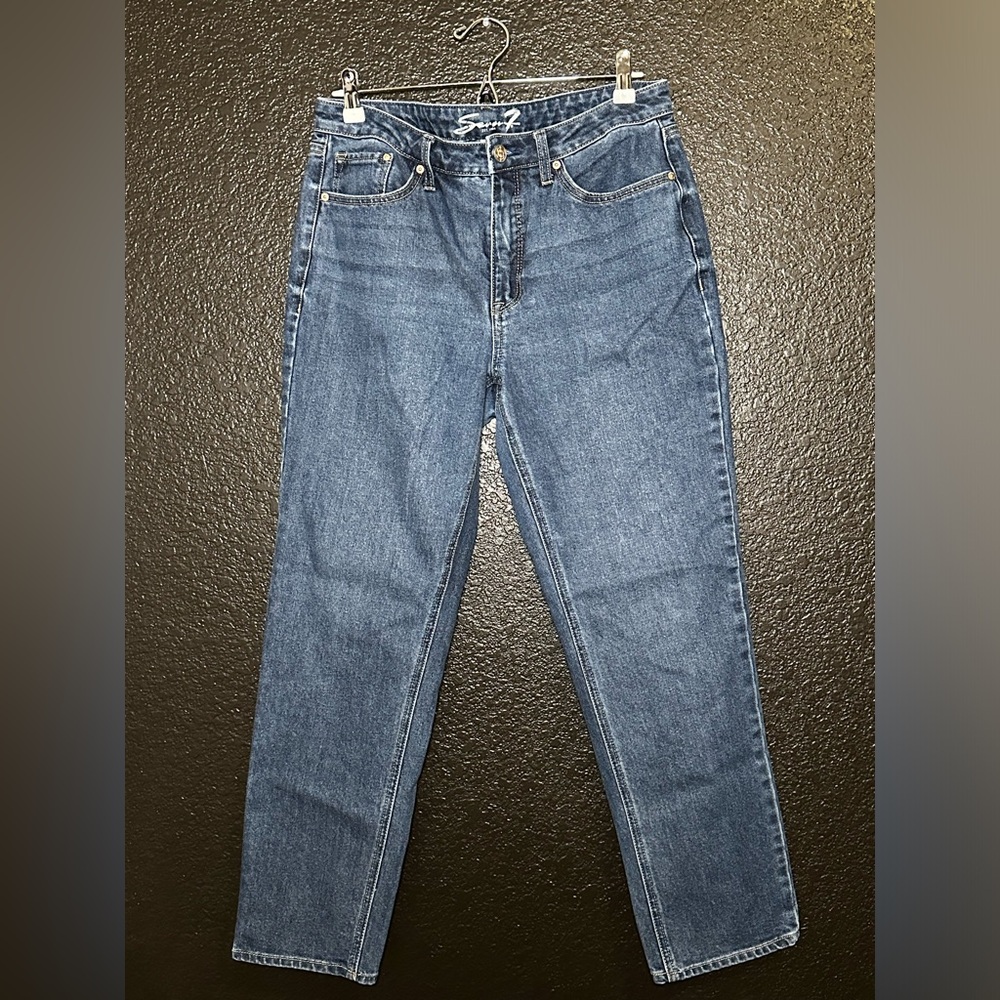 Seven7 Women's Slim Straight Leg Blue Jeans